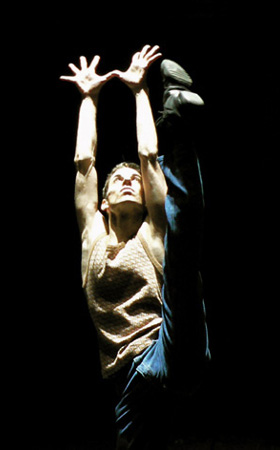 Sean Patrick Doyle performing 'Cool' onstage in Bologna, Italy